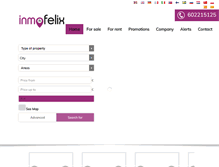 Tablet Screenshot of inmofelix.com